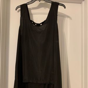 Kardashian Kollection hi/low black tank